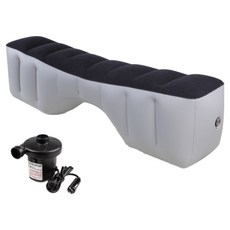더굿즈 자동차 뒷좌석 에어매트, 에어매트+차량용 전동 에어펌프 세트, 1개, 블랙