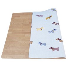 알파산업 양면 pvc 잘라쓰는 롤형 미끄럼방지 애견 강아지 반려견 펫 대형 특대형 발코니 베란다 거실 복도 형 롤 방수 바닥 매트 원빈산업, 양면  1 퍼피+연우드, 1개