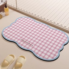 [1+1] 물결 규조토 발매트, 스카이, 핑크