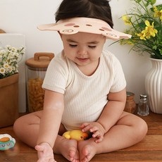 마롤로뜨 아기 샴푸캡 말랑 소프트 샤워캡 신생아 유아 머리감기기, 1개, 수달(핑크)_샴푸캡
