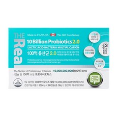 더리얼 100억 유산균 2.0 장용성 프로바이오틱스, 60정, 1개