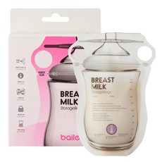 베일리 핑거레스트 모유저장팩/모유보관팩 - 국산/이중지퍼 밀폐/일회용/위생적/손잡이형 디자인, 30개입, 1개