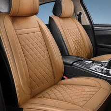 제니븐 자동차 시트커버 교체 차 차량용 보호매트 가죽 카시트 운전석 SF-590, 1개, SF-590 앞좌석 새들브라운1P