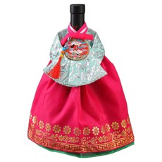 한복 와인커버 술병주머니 와인케이스 외국인선물 인형한복 인테리어소품, 1개