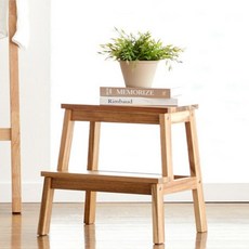 데일리니처 원목 스텝스툴, 데일리브라운