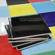 중앙데코 수입타일, 011.레인보우수입타일 검정 유광 100mm, 1개