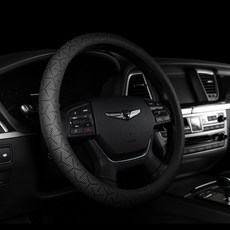 포터2 그랜드스타렉스 타공 가죽 핸들커버, 블랙