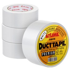 아뜰라임 다목적 초강력 접착 덕트테이프 화이트 48mm x 9m, 4개