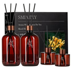 스미어티 디퓨저 대용량 실내 방향제 리필액 선물 세트 집 화장실 방향제 500ml, 일랑일랑, 2개 일랑일랑, 2개