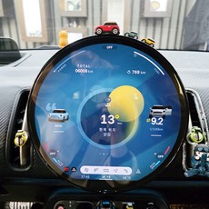 미니쿠퍼 25년이후 모니터 테두리 악세사리 ABS 커버 6가지 다양한색상, 1개, 01 블랙