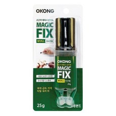 오공 매직픽스 주사기형 액체형 에폭시 접착제 28g, 2개