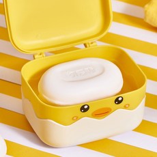 [점보사이즈] 바닥이 젖지않는 플립형 캐릭터 비누통, 1개