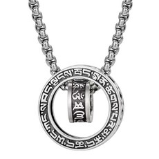 육자진언 펜던트 불교 명상 감성 목걸이, 1개, 육자진언 목걸이