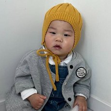 월드모자 귀 끈 니트 비니 겨울 방한 모자 유아모자 아동모자