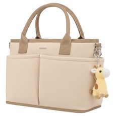 베베슬 가벼운 방수 아기 기저귀가방 멀티포켓, 아이보리