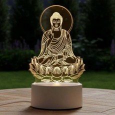 치트몰 LED 집들이선물 평안 재물 불교 따뜻한 부처님, 옐로우