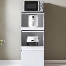 동서가구 뉴 토모 500 렌지대 다용도 주방수납장 DF644500, 화이트