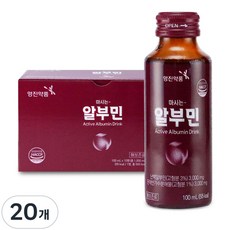 영진약품 마시는 알부민 단백질 보충 활력 케어 데일리 영양 음료, 100ml, 20개