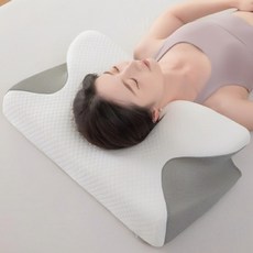 리바이븐 목편한 잠 잘오는 메모리폼 수면 경추베개, 1개, 메쉬그레이