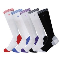 풋조이 PRODRY KNEE SOCKS 여성 골프양말 삭스 2set, WHITE_BLUE_2SET, 2개