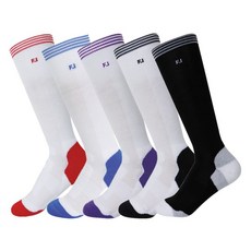 풋조이 PRODRY KNEE SOCKS 여성 골프양말 삭스 2set, WHITE_PURPLE_2SET, 2개
