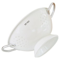 국산 법랑채반 콜렌더 타공 채반 콜랜더 과일볼 야채볼, 1개, 아이보리