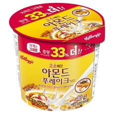 켈로그 아몬드 후레이크 컵 시리얼, 40g, 18개