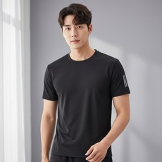 린델 1+1+1 땀안나는 아이스 쿨링 기능성 빅사이즈 반팔티 흡한속건 무지 작업복 운동복