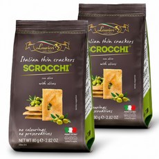 [1+1] 이탈리아 정통 포카치아 스크로치 (올리브) 오븐에 구운 건강한 크래커 방부제X 첨가물X 화학물질X, 160g