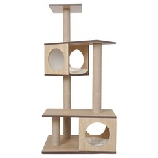 CHANNELPET 貓女王貓跳台 Sweet原木 n003, 橡木 + 白色, 1個