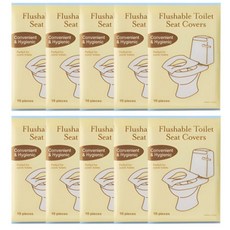 투데이리빙 100p 세트 일회용 변기 커버 휴대 여행용 양변기 시트 휴대용 미니 사이즈, R98168W, 100매