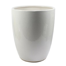그린데이 대형 도자기 화분 높은 원형 화이트 인테리어 분갈이 거실, 1개