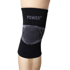 파워플러스 무릎보호대 국내제작 밴드 아대 압박 관절 러닝 골프 군인 의료용, 블랙, 1개