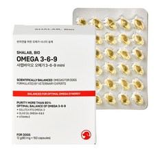 샤랩바이오 강아지 오메가3 6 9 영양제 피부 항산화 심장 혈관 면역, 1개, 오메가 지방산, 150정