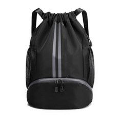 제너럴케이 농구공가방 공주머니 스포츠백, 블랙, 1개