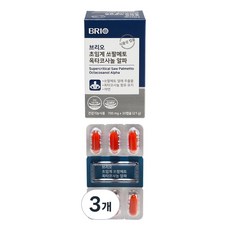 브리오 초임계 쏘팔메토 옥타코사놀 알파 / 남성 전립선 건강 지구력 증진 / 소팔메토 아연 영양제 식물성 캡슐, 30정, 3개