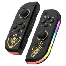 VILCORN 호환 가능 닌텐도 스위치 컨트롤러 JOY-CONS L/R 무선 스위치 OLED 조이스틱, 젤다 블랙