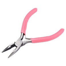 롱노우즈 120mm 니퍼 펜치 비즈공예 코드공예 공예공구, 1개, 핑크