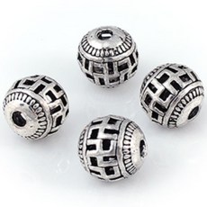 비즈아이 [7373-01]염주팔찌용 만자볼 8mm 은엔틱 1개