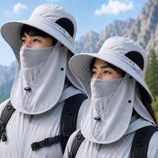 WARCLE 자외선차단 모자 햇빛가리개 등산 낚시 농사 아웃도어 햇, 라이트그레이