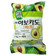 냉동 아보카도 하프컷 샐러드 퓨레 수입 과일 후숙, 1개