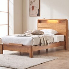 핀란디아 로렌스 원목 평상형 슈퍼싱글침대SS, 단품