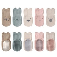 슈가앤 베이비 유아용 NC57 네모베이비(5족) 미끄럼방지 양말세트 유아 아기 보행기 양말