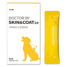 닥터바이 스킨앤코트 강아지 피부 영양제 피부 모질 보습 건강 보조제, 30회분, 피부/피모, 1세트