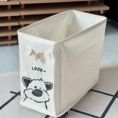 재고 정리 특가!! 공간절약 슬림 이동식 수납합 틈새 정리 바구니, 화이트, 1개