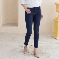 여성용 감탄스판 히든밴딩 일자팬츠 슬림핏 청바지 5321