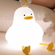 KBKXOZ 충전식 LED 무드 라이트 타이머 수면 라이트 센서 라이트 타이머 나이트 라이트 앰비언트 라이트 무드 라이트 생일 선물, 1 오리 새끼 무드 램프