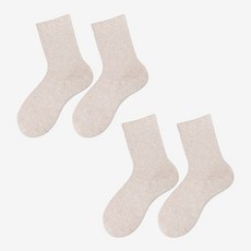 [필로이] 여자 순면 통파일 꿀잠 수면 양말 4켤레 세트