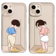 아이폰 귀여운 아기 커플 투명범퍼 케이스