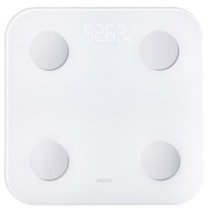 지노바 디지털 체중계 BodySync LED 스마트 가정용 체지방 측정기 정확한 몸무게, 화이트, 1개, JN-BS001